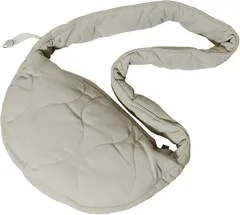 Crossmarbery(クロスマーベリー) ショルダーバッグ 半月型 レディース 斜めがけ かわいい 軽量 2way ナイロン 撥水加工 おしゃれ キルティング 上品 ふわふわ チャック付き ファスナー 軽い 大人 カジュアル (ナチュラル)