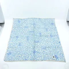 Pierre Balmain ピエール バルマン ハンカチ　スカーフ　コットン　ライトブルー　総柄