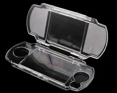 【在庫セール】ノーブランド品 PSP-2000 PSP-3000 対応 クリア クリスタル ハード ケース 保護 カバー オリジナルウエス付き