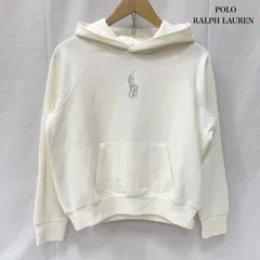 ポロラルフローレン ポロプレイヤー ビッグポニー 刺繍 パーカー ホワイト XL(16) 160サイズ ガールズ XL ISItems【USED】【古着】【中古】50148834