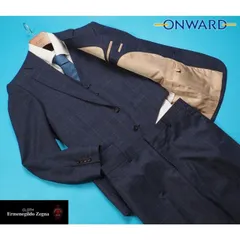 新品31.6万円 オンワード樫山 Henry Poole 日本製『Ermenegildo Zegna ゼニア TRAVELLER 伊製生地』スリーピーススーツY94(A6)紺 IW7337