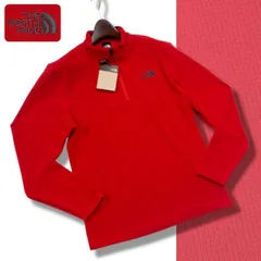 新品正規 ノースフェイス 海外限定 MOUNTAINEER ワッフル地 ミッドレイヤー ロングTシャツ メンズMレッド(RED)