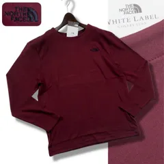 新品正規 ノースフェイス ホワイトレーベル COMFY COTTON 厚手 ロングTシャツ メンズXLワイン(WIN)