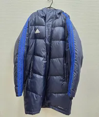 adidas アディダス ネイビー ダウンコート ベンチコート L