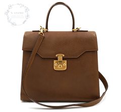 ✨ダイアナ妃愛用✨GUCCI レディロック 2way ブラウン レザー 鍵付き 