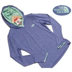 新品正規 ノースフェイス USA企画 REACTOR HOODIE 天竺 FlashDryスウェット プルオーバー レディースUS:S JPN:M パープル直営店購入