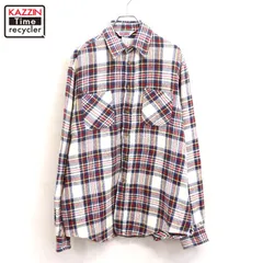 80s vintage BIGMAC チェック柄 ワーク ヘビーネル 長袖シャツ メンズ 表記Lサイズ