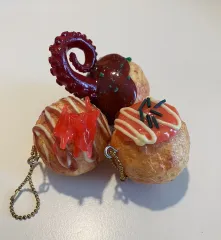 日本 たこ焼き たこ焼き 3種 まとめ キーホルダー キーホルダー たべもの 模型