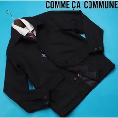 新品定価2.6万円 COMME CA COMMUNE コムサコミューン 秋冬 ウール混メルトン ステンカラー コートM紺(09) 99WI03のサムネイル