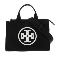 まや様専用ページ　【値下げ】Tory Burch トリーバーチ エラ スモール トートバッグ トートバッグ 153381 レディース キャンバス ブラック 【中古】