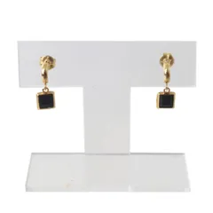 オニキス ピアス オニキス×K18 4.7×4.7(mm) 重量0.5g NT Bランク