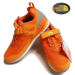 新品正規 ノースフェイス 海外限定 キッズ用 ベルクロ仕様 YU 6G スニーカー/シューズ 22cm オレンジ(ORG)