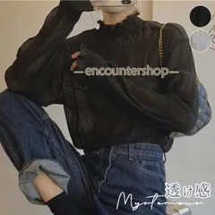 レディース レイヤード レースブラウス プチハイネック シアートップス 長袖 透け感 トップス 秋 インナー カジュアル オシャレ 重ね着