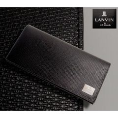 激レア！美品✨ GANZO 長財布 二つ折り ベビーカーフ 黒 マチなし ロゴ