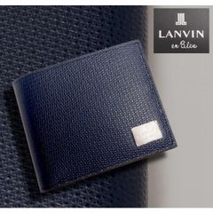 ランバン コレクション 二つ折り財布 クウルール ド ヴァン ネイビー