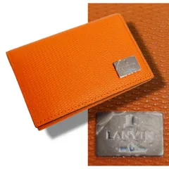 新品正規1.1万円 LANVIN en Bleu ランバン オン ブルー ハイデ カードケース/名刺入れ  オレンジ(ORG) 581603