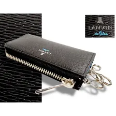 新品正規1.3万円 LANVIN en Bleu ランバン オン ブルー ワグラム  L字ファスナー キーケース 黒(BLK) 579602