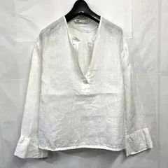 ZARA｜ザラ プルオーバー リネンブラウス ロングスリーブシャツ 長袖