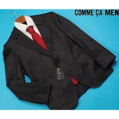 新品定価5.8万円 COMME CA MEN コムサメン 日本製 ウォッシャブルメリノウール ジャケットM黒(05) 13JK10