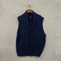 ギャップ GAP カジュアル ショールカラー コットン ニット ベスト ベスト L A02770