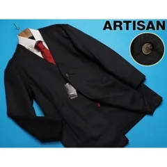 新品定価5.8万円 ARTISAN アルチザン 日本製 刻印水牛釦 ウール×カシミヤビーバー加工 はっぴコートL濃灰(08) 10WA08のサムネイル