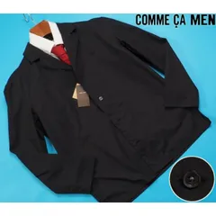 新品定価2.5万円 COMME CA MEN コムサメン コットンポリエステルシャツジャケットS黒(05) 19IC16