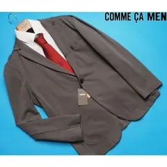 新品サンプル定価3.6万円 COMME CA MEN コムサメン シルケットポンチ ソフトテーラード ジャケットL濃灰(08) 14JI12