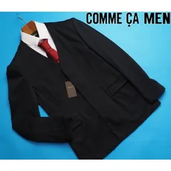 新品定価5万円 COMME CA MEN コムサメン モクロディ編み ノーカラージャケットL黒(05) 15JC16