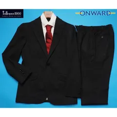 新品定価13.5万円 オンワード樫山×伊勢丹 日本製 春秋『Tollegno トレーニョ 伊製生地』3Dウール スーツY96(A6)黒 1832953