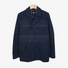 95 HYBE INSIGHT ネイビー ウールブレンド コート