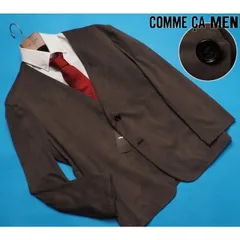 新品サンプル定価3.6万円 COMME CA MEN コムサメン 24A/W 両面ブラッシュジャージー ノーカラージャケットM茶(14) 14JI09のサムネイル