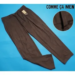 新品サンプル定価2.7万円 COMME CA MEN コムサメン 24A/W新作 両面ブラッシュジャージー インタックパンツM茶(14) 14PI09のサムネイル