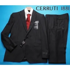 新品10.8万円 大手百貨店扱い 日本製 秋冬『CERRUTI チェルッティ 伊製生地』ウール100% サキソニー起毛 スーツYA8濃灰(C) 1208461のサムネイル