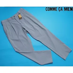 新品定価3.1万円 COMME CA MEN コムサメン 春夏 シャンブレー エアリーテーパードパンツL水色(22) 25PG12のサムネイル