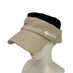 中古 テーラーメイド Taylor Made サンバイザー F(55-57cm) ベージュ ニットバイザー 内側フリース