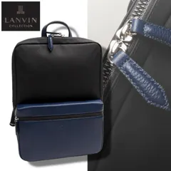 新品正規3.8万円 LANVIN en Bleu ランバン オン ブルー エクラ 撥水レザー ビジネスリュック ブルー(BLU) 284711のサムネイル