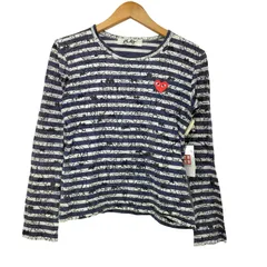 プレイコムデギャルソン PLAY COMME des GARCONS シンプソンズ ボーダー L/S カットソー レディース JPN：S 