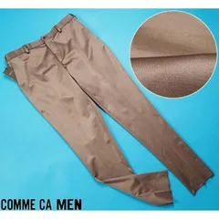 新品定価2.8万円 COMME CA MEN コムサメン 微光沢 スラックス/パンツM茶(14) 25PG01のサムネイル