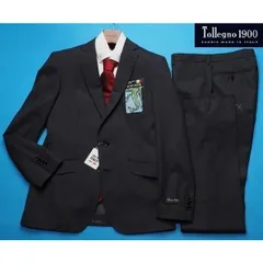 新品9.7万円 大手百貨店扱い 日本製 春夏『Tollegno トレーニョ 伊製生地』ウール100% シャドーウインドペン スーツA4灰(C) 1700681