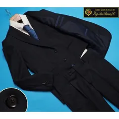 新品サンプル 大手スーツ専門店扱い『ロロピアーナ ZELANDER DREAM 伊製生地』ウール100% チェック柄 スリーピース スーツA6紺(B) 1641893