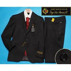 新品12.9万円 大手百貨店扱い 秋冬『ロロピアーナ FOUR SEASONS 伊製生地』Super130Sウール100% シャドーストライプ スーツA4黒(A) 1002661