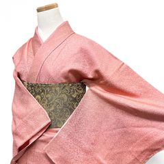 江戸小紋作家【安田貞男】正絹 刺繍一つ紋有り 躾糸付きトールサイズ 