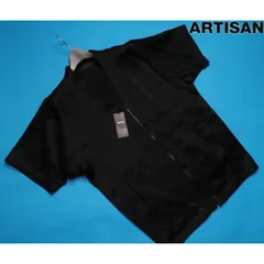 新品サンプル定価4.7万円 ARTISAN アルチザン 24A/W 半袖ジップカーディガンF黒(05) 45CI01のサムネイル