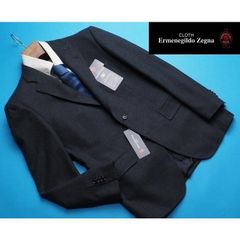 J6302 美品 エルメネジルドゼニア シルクリネンサマージャケット 紺 