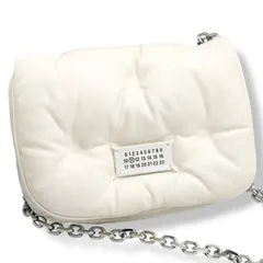 メゾンマルジェラ　グラムスラム　ミニフラップ　チェーンショルダーバッグ　ホワイト　S56WG0181　レザー　Maison Margiela　4498