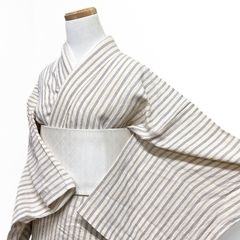 売約済み 新品未使用 正絹単衣 上質紬 夏帯セット 裄68 即着用可