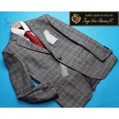 新品9.6万円 大手百貨店扱い 日本製 秋冬『Loro Piana ロロピアーナ FOUR SEASONS』絹毛カシミヤ フラノ ジャケットAB8灰(G)3252250