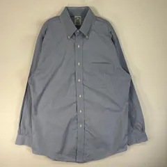古着 ブルックスブラザーズ Brooks Brothers 長袖シャツ ボタンダウン REGENT 胸ポケ M  ブルー系 無地 メンズ