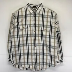 古着 80's/80年代 ヴィンテージ エディー・バウアー Eddie Bauer 長袖シャツ チェック柄 黒タグ 胸ポケット アウトドア L マルチカラー メンズ