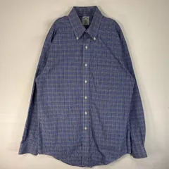 古着 ブルックスブラザーズ Brooks Brothers 長袖シャツ チェック SLIM FIT 胸ポケ M  ブルー系 マルチカラー メンズ